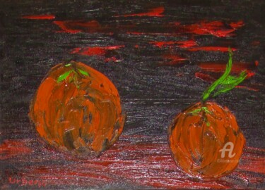 Pintura intitulada "Les 2 Oranges" por Roberto Urbano, Obras de arte originais, Óleo