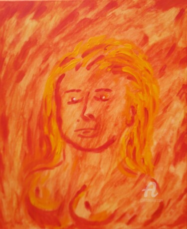 Картина под названием "Blonde aux seins nus" - Roberto Urbano, Подлинное произведение искусства, Акрил
