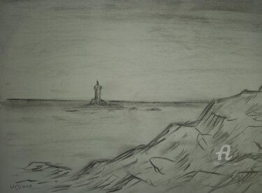 Drawing titled "Bretagne sauvage" by Roberto Urbano, Original Artwork, Charcoal