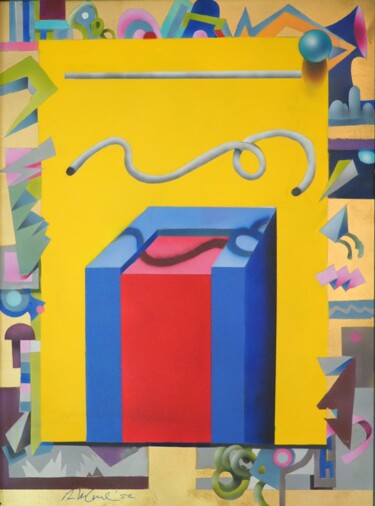 Malarstwo zatytułowany „The Cube” autorstwa Bob Mccormick, Oryginalna praca, Akryl Zamontowany na Inny sztywny panel
