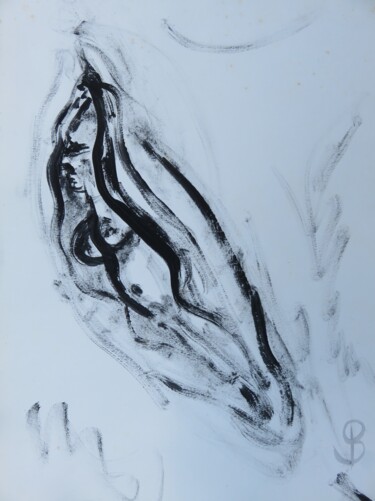 Peinture intitulée "Oyster" par Bodhi Barta, Œuvre d'art originale, Encre