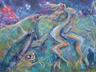 Malerei mit dem Titel ""Shaman dream"" von Bodhi Barta, Original-Kunstwerk, Acryl