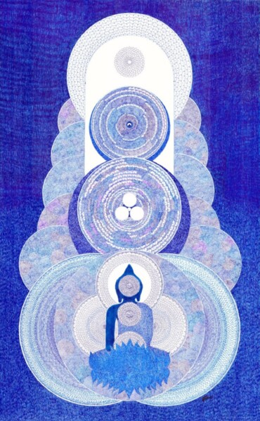 Malerei mit dem Titel "IN SEARCH OF THE EL…" von Bodhi Selvam, Original-Kunstwerk, Acryl