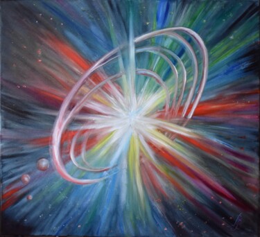 Peinture intitulée "Beginning. Big Bang…" par Bogdalena Bah, Œuvre d'art originale, Huile Monté sur Châssis en bois