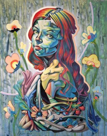Картина под названием "Lily" - Bogdan Dide, Подлинное произведение искусства, Акрил Установлен на Деревянная рама для носилок