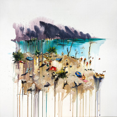 Peinture intitulée "We went swimming at…" par Bogdan Shiptenko, Œuvre d'art originale, Acrylique