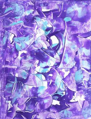 Ζωγραφική με τίτλο "Violett dreams" από Marianne Huizinga, Αυθεντικά έργα τέχνης, Ακρυλικό