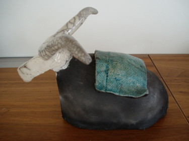 Sculpture intitulée "YAK 4 stylisé" par Nicole Boldo, Œuvre d'art originale, Céramique