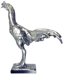 Sculpture intitulée "GALO DE BRIGA" par Barake Sculptor, Œuvre d'art originale, Métaux