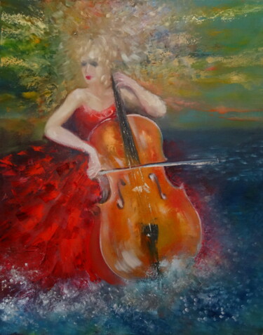 Pittura intitolato "The Ocean of Sound" da Boris Deriy (Border), Opera d'arte originale, Olio