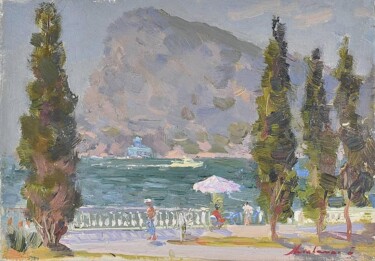 Painting titled "Landscape" by Boris Litovchenko, Original Artwork, Oil