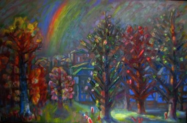 Painting titled "Радуга" by Boris Kotov, Original Artwork, Other