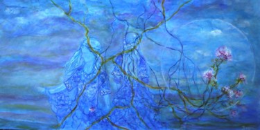 Картина под названием "SEPARATION" - Bosyni, Подлинное произведение искусства, Акрил Установлен на Деревянная рама для носил…