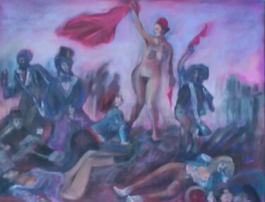 Peinture intitulée "La liberté guidant…" par Greensleeves, Œuvre d'art originale, Pastel