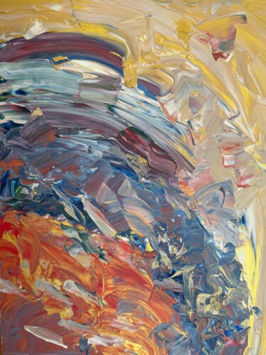 Schilderij getiteld "Turbulent Horizon" door Bouphé, Origineel Kunstwerk, Acryl