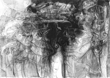 Dessin intitulée "Kashmir (Led Zeppel…" par Boyan Yanev, Œuvre d'art originale, Encre