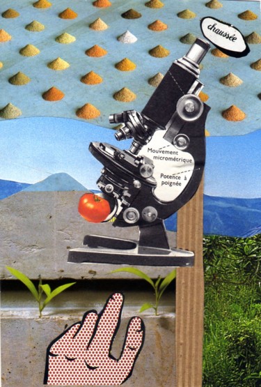 Collages getiteld "Mécanique du regard…" door Boyfred, Origineel Kunstwerk, Collages