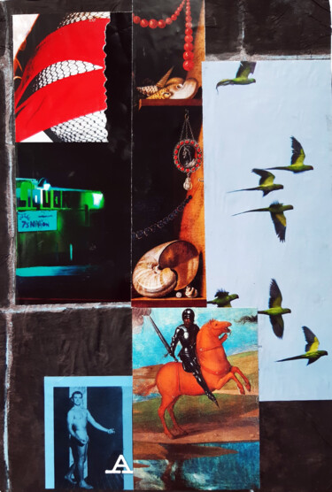 Collages intitulée "Journal 2023 - Eté 2" par Boyfred, Œuvre d'art originale, Collages