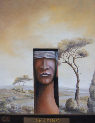 Painting titled "Destino" by Bogdan Pilatowicz, Original Artwork, Oil