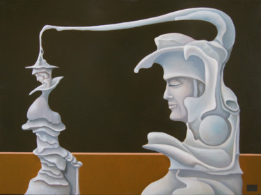 Painting titled "Avantgarde" by Bogdan Pilatowicz, Original Artwork, Oil