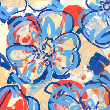 Painting titled "Floraison – motif e…" by Richard Brachais, Original Artwork, Oil