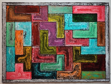 Pittura intitolato "Tetris" da Bravo Navarro, Opera d'arte originale, Acrilico