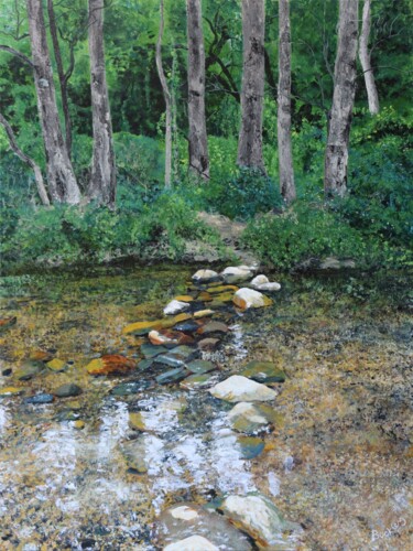 Ζωγραφική με τίτλο "Northbrook Creek, F…" από Brett Buckley, Αυθεντικά έργα τέχνης, Ακρυλικό