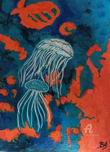 "Sous la mer 1" başlıklı Tablo Brigi'Art tarafından, Orijinal sanat, Akrilik