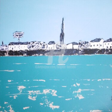 Malarstwo zatytułowany „Paysage marin” autorstwa Brigitte Barcelo, Oryginalna praca, Akryl