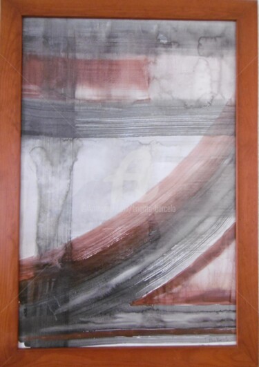 Peinture intitulée "Mouvement 2" par Brigitte Barcelo, Œuvre d'art originale, Pigments Monté sur Carton