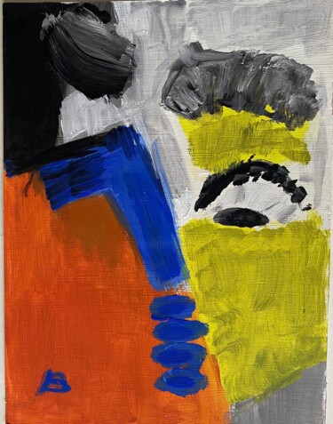 绘画 标题为“Portrait abstrakt” 由Brigitte Böhme, 原创艺术品, 丙烯