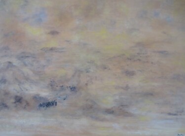Pintura titulada "Vent de sable" por Brigitte Botsen (Britt), Obra de arte original, Oleo Montado en Bastidor de camilla de…