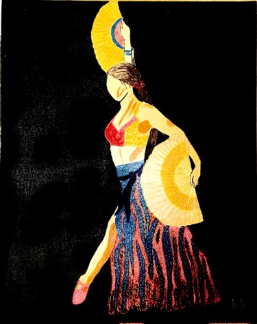 Malarstwo zatytułowany „Le flamenco” autorstwa Brigitte Candy, Oryginalna praca, Akryl