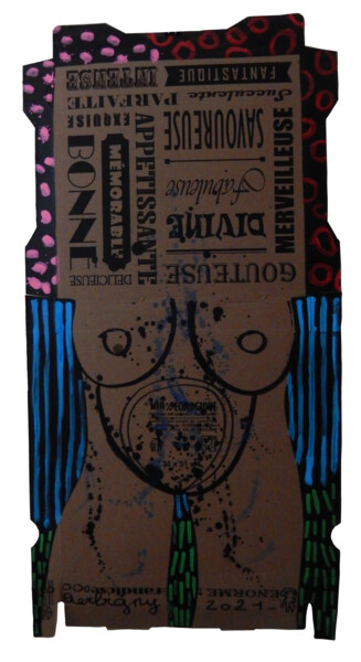绘画 标题为“vénus pizza n°15” 由Brigitte Derbigny, 原创艺术品, 丙烯
