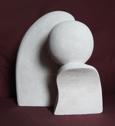 Sculpture titled "Bulle d'écume" by Brigitte Dumont, Original Artwork, Concrete