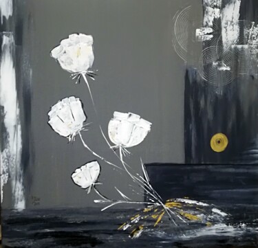 Pittura intitolato "fleurs sauvages" da Brigitte Kölli, Opera d'arte originale, Acrilico