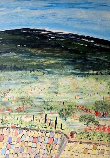 Painting titled "Mont Ventoux" by Brigitte Kölli, Original Artwork, Acrylic