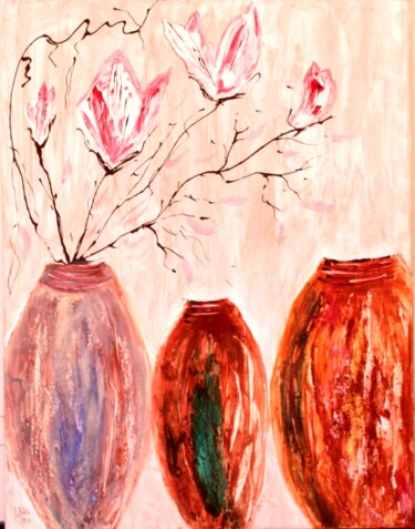 Malerei mit dem Titel "grob und fein" von Brigitte Kölli, Original-Kunstwerk, Acryl