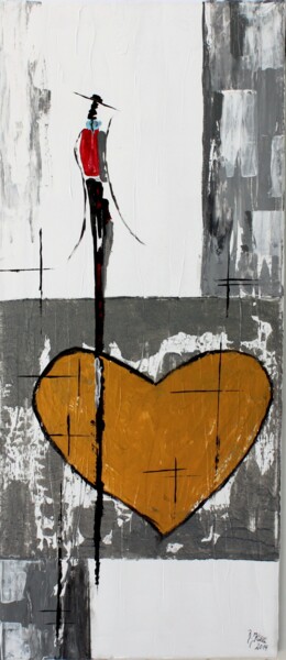 Malerei mit dem Titel "simply love" von Brigitte Kölli, Original-Kunstwerk, Acryl