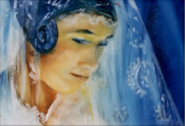 Картина под названием "ARLESIENNE" - Brigitte Krief, Подлинное произведение искусства, Масло