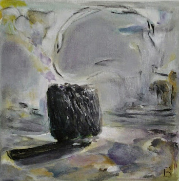 Картина под названием "BOSQUET GRIS" - Brigitte Krief, Подлинное произведение искусства, Акрил
