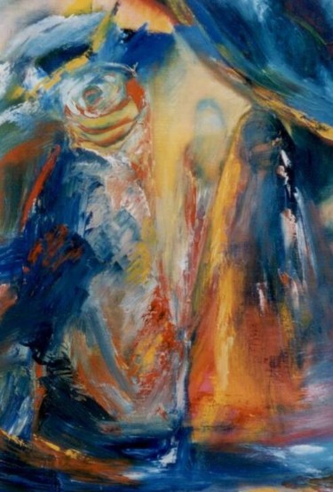 Картина под названием "FIANCEE" - Brigitte Krief, Подлинное произведение искусства, Масло