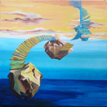 Картина под названием "Utopie 1" - Brigitte Mathé (MBL), Подлинное произведение искусства, Акрил Установлен на Деревянная ра…
