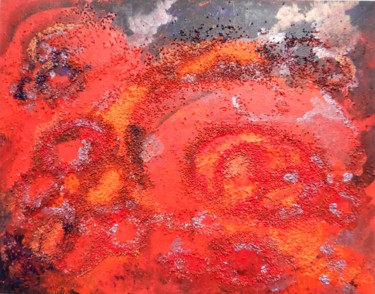 Painting titled "Red planet" by Brigitte Mathé (MBL), Original Artwork, Acrylic
