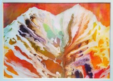 Malarstwo zatytułowany „Paysage de montagne…” autorstwa Brigitte Mathé (MBL), Oryginalna praca, Atrament