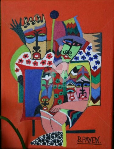 绘画 标题为“magie Africaine” 由Brigitte Payen (B.PAYEN), 原创艺术品, 油