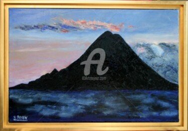 Painting titled "AURORE AU GUATEMALA" by Brigitte Payen (B.PAYEN), Original Artwork, Oil