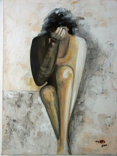Schilderij getiteld "reflexion" door Brigitte Perez, Origineel Kunstwerk, Acryl