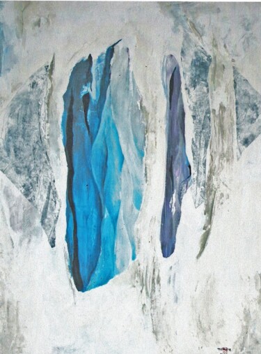 Painting titled "perito moreno" by Brigitte Perez, Original Artwork, Acrylic