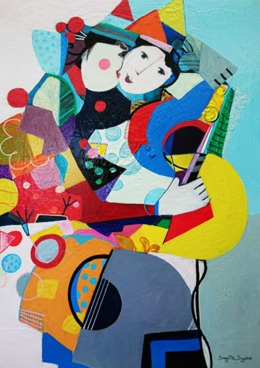 绘画 标题为“Deux voix pour une…” 由Brigitte Szpiro, 原创艺术品, 丙烯